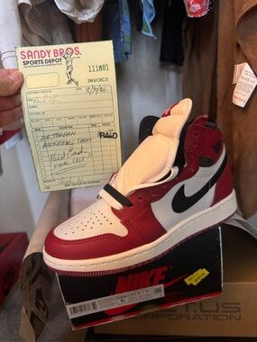 Nike Kids Red/White/Black High-Top Sneakers